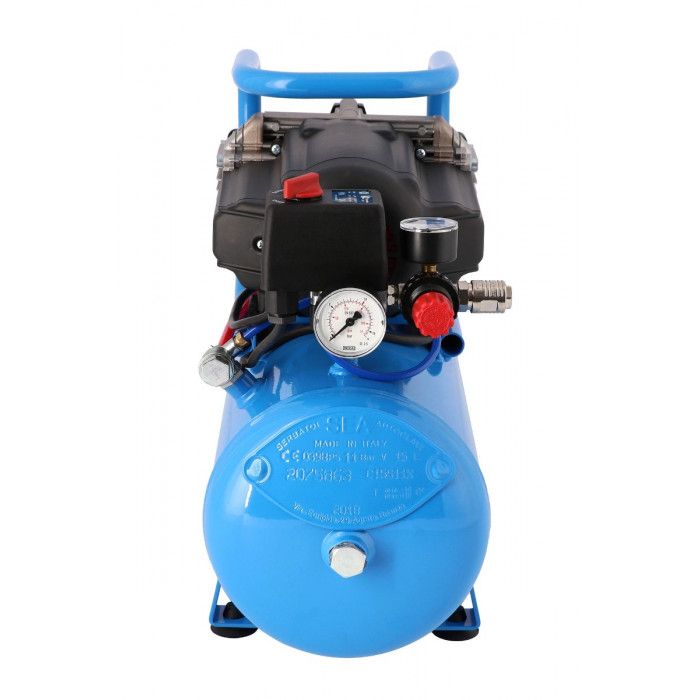 Tichý bezolejový dvoupístový kompresor LMO 15-210 10 bar 0.75 HP/0.55 kW 168 l/min 15 l
