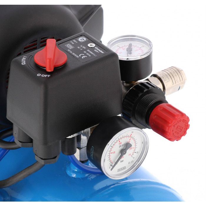 Tichý bezolejový dvoupístový kompresor LMO 15-210 10 bar 0.75 HP/0.55 kW 168 l/min 15 l