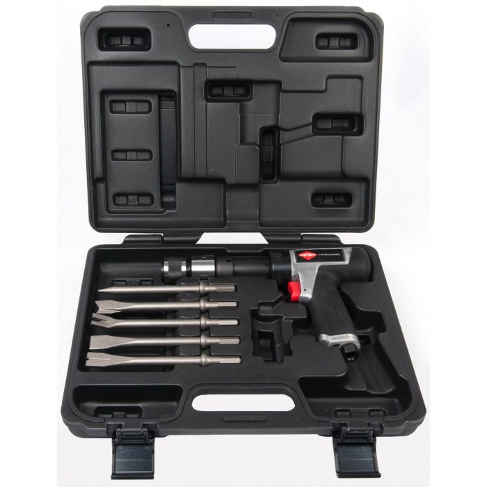 Pneumatický kladivo 3/4" 283 l/min + dláta (5 kusů) - sada