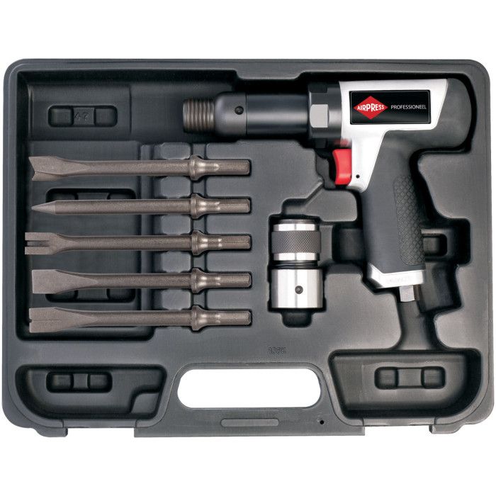 Pneumatický kladivo 3/4" 283 l/min + dláta (5 kusů) - sada