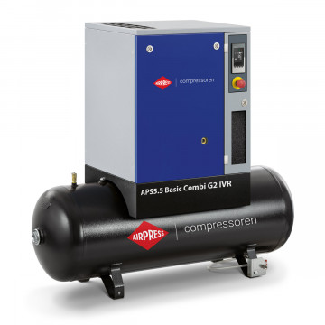 Šroubový kompresor APS Basic 5.5 Combi G2 IVR 10 bar 5.5 HP / 4 kW 200 l