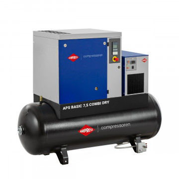 Šroubový kompresor APS 7.5 Basic Combi Dry 8 bar 7.5 HP/5.5 kW 846 l/min 500 l