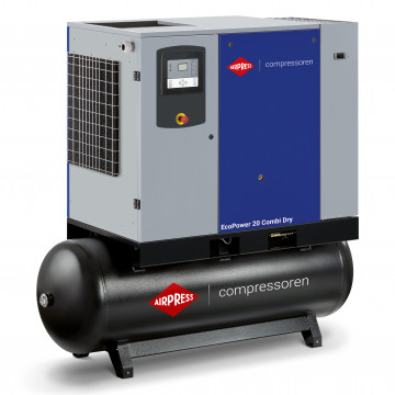 Šroubový kompresor EcoPower 20D Combi Dry 10 bar 20 HP/15 kW 2268 l/min 500 l