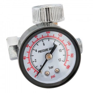 Reduktor s manometrem pro lakýrnické pistole 1/4" 10 bar