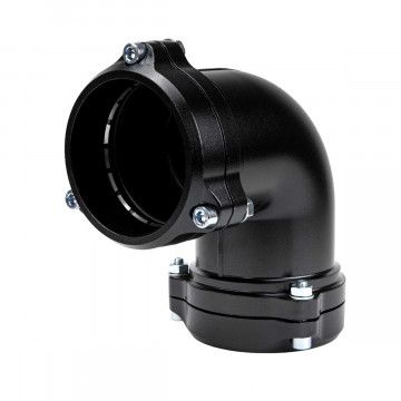 Hliníková kolenová spojka 63 mm 90º