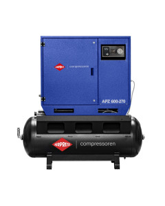 Tichý dvoupístový kompresor APZ 600-270 10 bar 5.5 HP/4 kW 465 l/min 270 l - NOVINKA