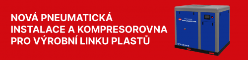 Nová pneumatická instalace a kompresorovna pro výrobní linku plastů